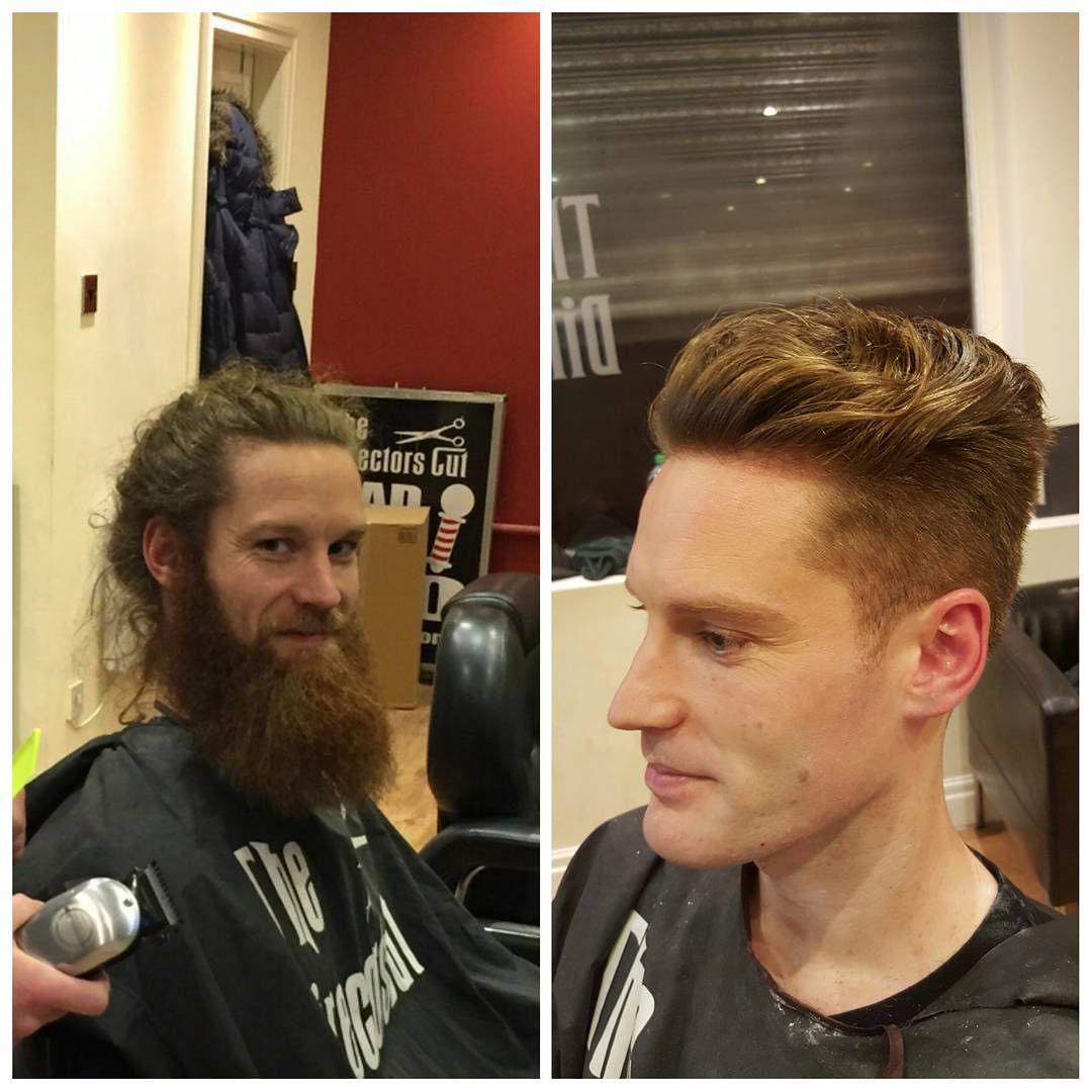 Before and after classic haircut