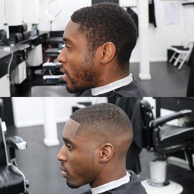 Before and after skin fade haircut